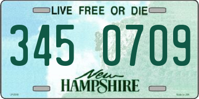 NH license plate 3450709