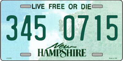 NH license plate 3450715