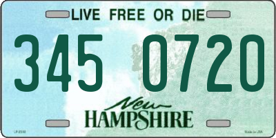 NH license plate 3450720