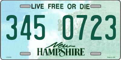 NH license plate 3450723