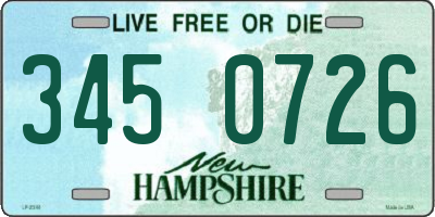 NH license plate 3450726
