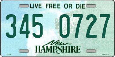 NH license plate 3450727