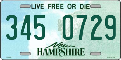 NH license plate 3450729