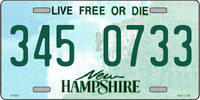 NH license plate 3450733