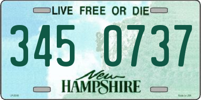 NH license plate 3450737
