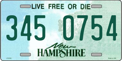 NH license plate 3450754