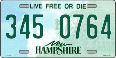 NH license plate 3450764