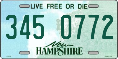 NH license plate 3450772