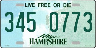 NH license plate 3450773