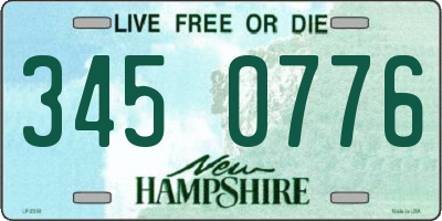 NH license plate 3450776