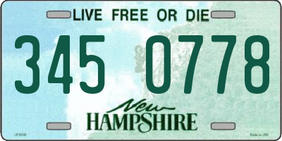 NH license plate 3450778