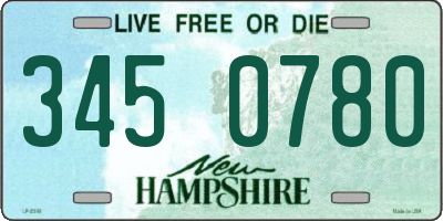 NH license plate 3450780