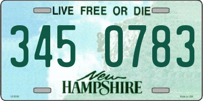 NH license plate 3450783