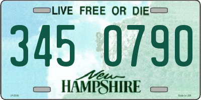 NH license plate 3450790