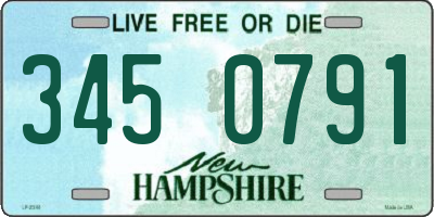 NH license plate 3450791