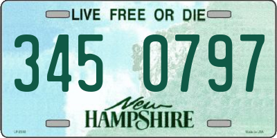 NH license plate 3450797