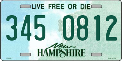 NH license plate 3450812