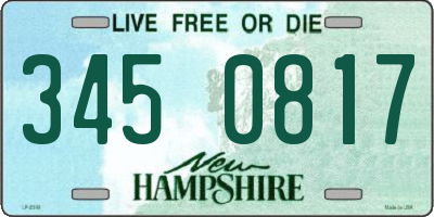 NH license plate 3450817