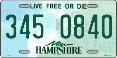 NH license plate 3450840