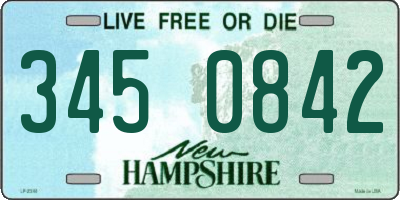 NH license plate 3450842
