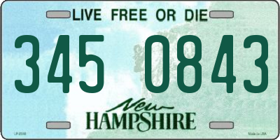 NH license plate 3450843