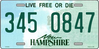 NH license plate 3450847