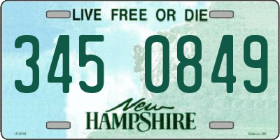 NH license plate 3450849
