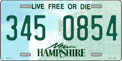 NH license plate 3450854