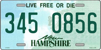 NH license plate 3450856