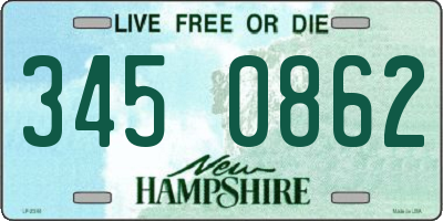 NH license plate 3450862