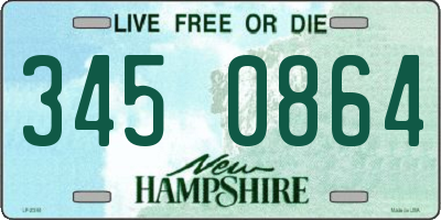NH license plate 3450864