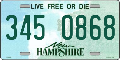 NH license plate 3450868