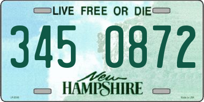 NH license plate 3450872