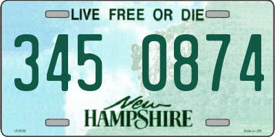 NH license plate 3450874