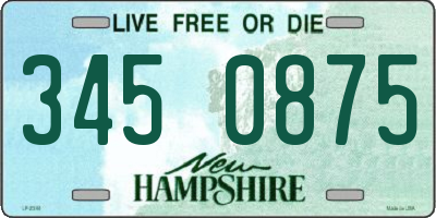NH license plate 3450875