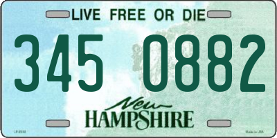 NH license plate 3450882