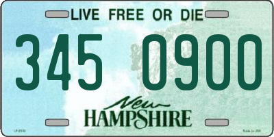 NH license plate 3450900