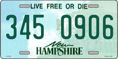 NH license plate 3450906