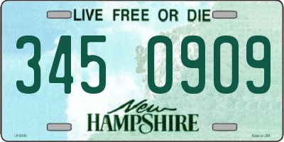 NH license plate 3450909