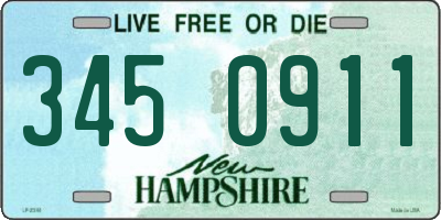 NH license plate 3450911