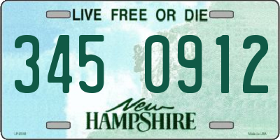 NH license plate 3450912