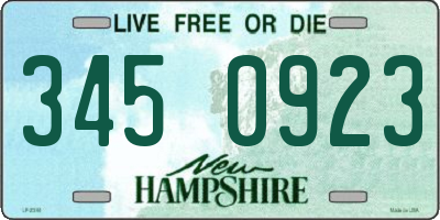 NH license plate 3450923