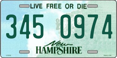 NH license plate 3450974