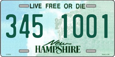 NH license plate 3451001