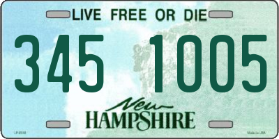 NH license plate 3451005
