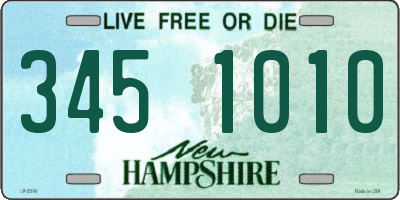 NH license plate 3451010