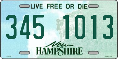 NH license plate 3451013
