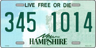 NH license plate 3451014
