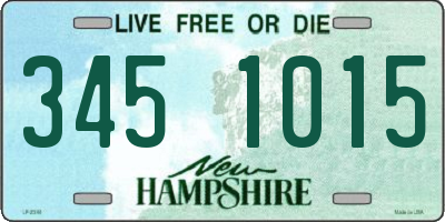 NH license plate 3451015