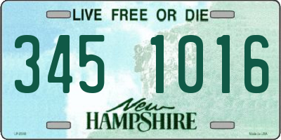 NH license plate 3451016
